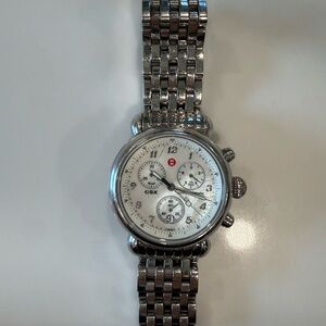 Michele CSX Stainless Steel Chronograph - Silver & White Dial